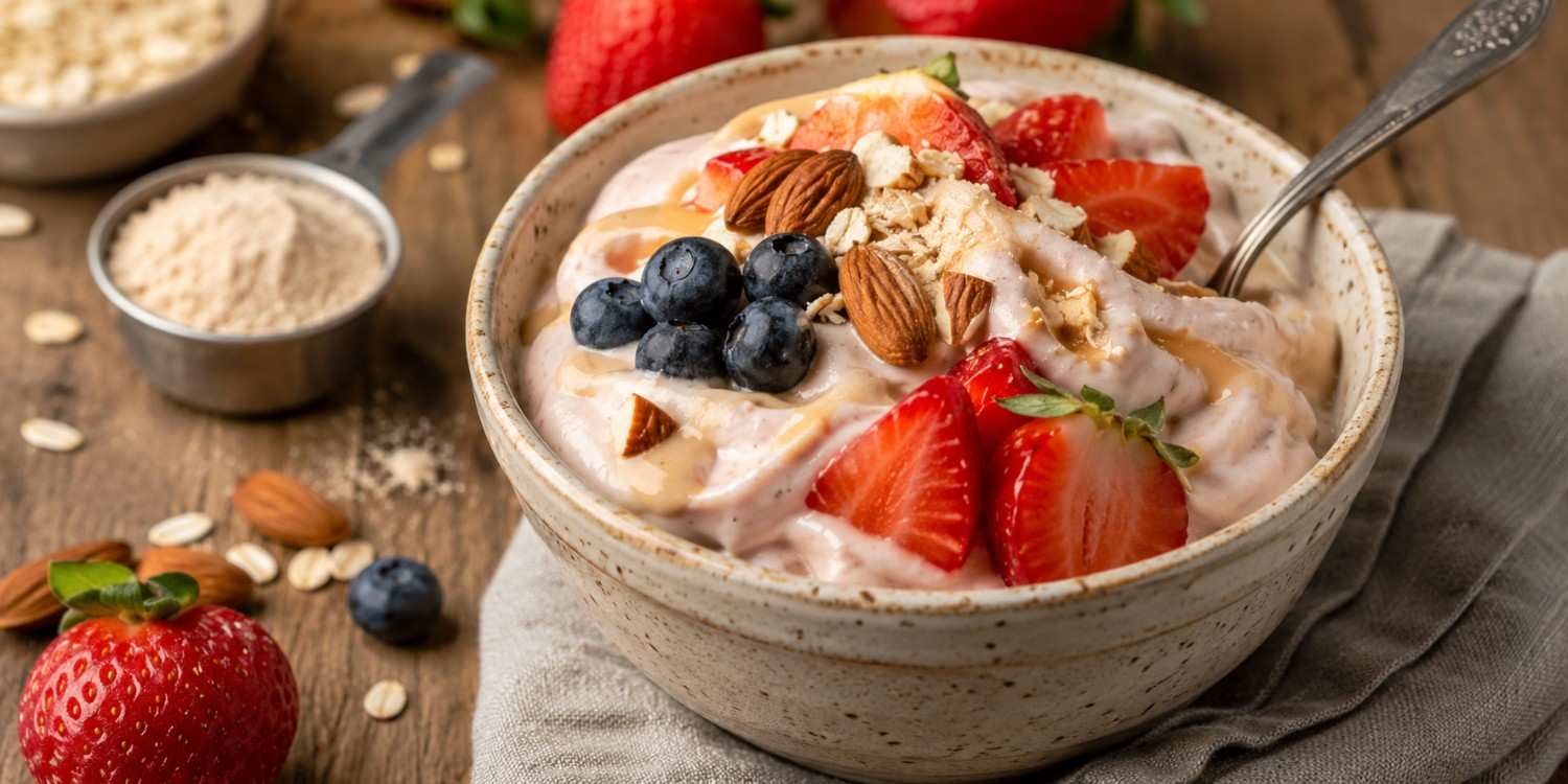 High-protein frozen yogurt dessert